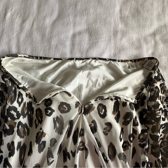 Talbots Womens Leopard Animal Print Chiffon Midi Skirt Sz 12 Career Corpcore - Picture 4 of 10